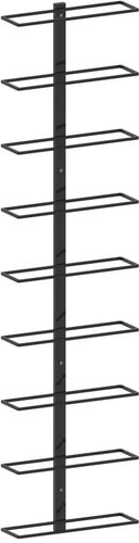 Wall mounted wine rack for 9 bottles black iron - Wine Stand - Main image