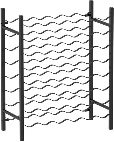 Wine rack for 48 bottles black metal - Wine Stand - Main image