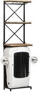 Stojan na víno, traktor biely, 49 x 31 x 170 cm, hrubý masívny mangovník - Stojan na víno