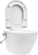 Hanging toilet without flushing ring with bidet function ceramic white - Toilet Bowl