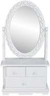 Toaletný stolík s oválnym sklopným zrkadlom MDF - Toaletný stolík