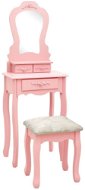 Toaletný stolík so stoličkou ružový 50 × 59 × 136 cm paulovnia - Toaletný stolík