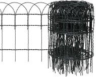 Zahradní plot práškované železo 10 × 0,4 m - Trávníkový lem