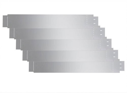 Set of 5 flexible grass edges, galvanized steel 100 × 15 cm - Lawn Edging - Main image