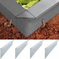 Slug barriers 4 pcs galvanized steel 150x7x25 cm 0,7 mm - Lawn Edging