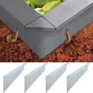 Slug barrier 4 pcs galvanized steel 170x7x25 cm 0,7 mm - Lawn Edging