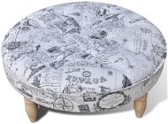 Patterned round stool \ footstool, diameter 81 cm - Stool