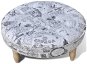Patterned round stool \ footstool, diameter 81 cm - Stool