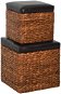 Set of seagrass stools 2 pieces brown - Stool