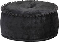 Round velvet stool 40 × 20 cm anthracite - Ottoman