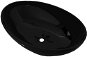 Luxury ceramic oval washbasin - 40 × 33 cm - black - Washbasin