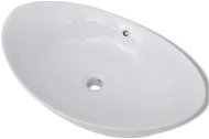 Luxury ceramic oval washbasin with overflow - 59 × 38,5 cm - Washbasin