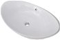Luxury ceramic oval washbasin with overflow - 59 × 38,5 cm - Washbasin