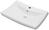 Luxury rectangular ceramic washbasin with overflow and tap hole - Washbasin