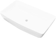 Luxury ceramic rectangular washbasin - 71 × 39 cm - white - Washbasin
