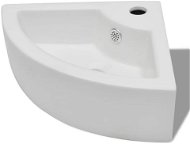 Washbasin with overflow 45 × 32 × 12,5 cm white - Washbasin