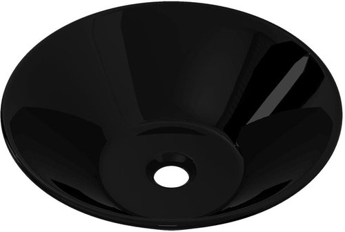 Ceramic washbasin black round - Washbasin - Main image
