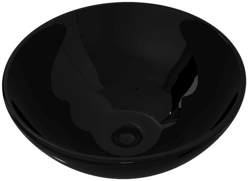 Ceramic washbasin black round - Washbasin - Main image
