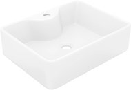 Ceramic washbasin with tap hole white square - Washbasin