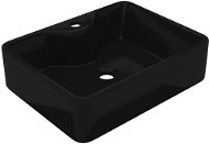 Ceramic washbasin with tap hole black square - Washbasin