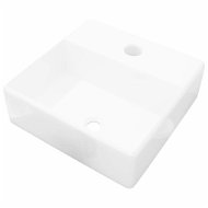 Ceramic washbasin with tap hole white square - Washbasin