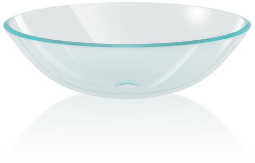 Washbasin made of tempered glass 42 cm transparent - Washbasin - Main image