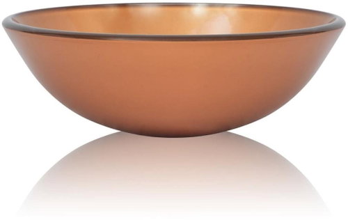Sink made of tempered glass 42 cm brown - Washbasin - Main image