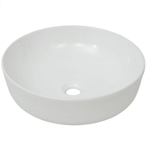 Ceramic round washbasin white 41,5x13,5 cm - Washbasin - Main image