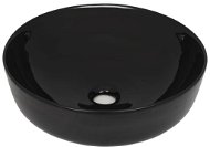 Keramické umývadlo okrúhle čierne 41,5 × 13,5 cm - Umývadlo