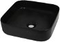 Ceramic washbasin square black 38 × 38 × 13,5 cm - Washbasin