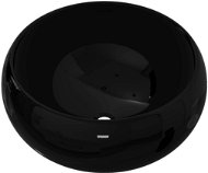 Keramické umývadlo okrúhle čierne 40 × 15 cm - Umývadlo