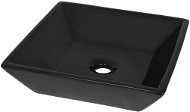 Keramické umývadlo štvorcové čierne 41,5 × 41,5 × 12 cm - Umývadlo