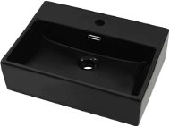 Ceramic washbasin with tap hole black 51,5x38,5x15 cm - Washbasin