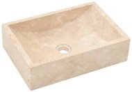 Washbasin 45 × 30 × 12 cm marble cream - Washbasin