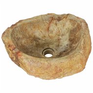 Umývadlo 45 × 35 × 15 cm fosílny kameň krémové - Umývadlo