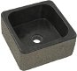 Washbasin 30 × 30 × 15 cm river stone black - Washbasin