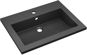 Granite washbasin 600 × 450 × 120 mm black - Washbasin