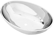 Silver washbasin 40 × 33 × 13,5 cm ceramic - Washbasin