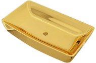 Golden washbasin 71 × 38 × 13,5 cm ceramic - Washbasin