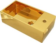 Umývadlo s prepadom zlaté 49 × 25 × 15 cm keramika - Umývadlo