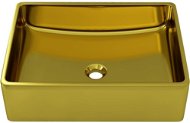 Washbasin gold 41 × 30 × 12 cm ceramic - Washbasin