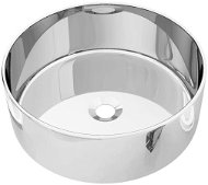Washbasin 40 × 15 cm ceramic silver - Washbasin