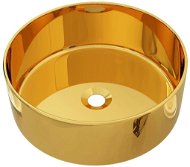 Washbasin gold 40 × 15 cm ceramic - Washbasin