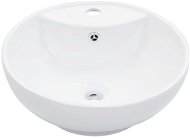 Washbasin with overflow white 46,5 × 18 cm ceramic - Washbasin