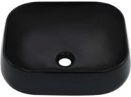 Washbasin 44,5 × 39,5 × 14,5 cm ceramic black - Washbasin
