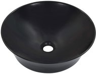 Washbasin black 41 × 12,5 cm ceramic - Washbasin