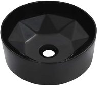 Washbasin black 36 × 14 cm ceramic - Washbasin