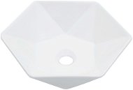 White washbasin 41 × 36,5 × 12 cm ceramic - Washbasin