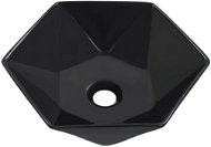 Washbasin black 41 × 36,5 × 12 cm ceramic - Washbasin