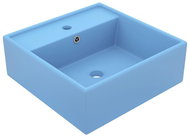Luxury washbasin overflow square matt light blue 41x41 cm - Washbasin